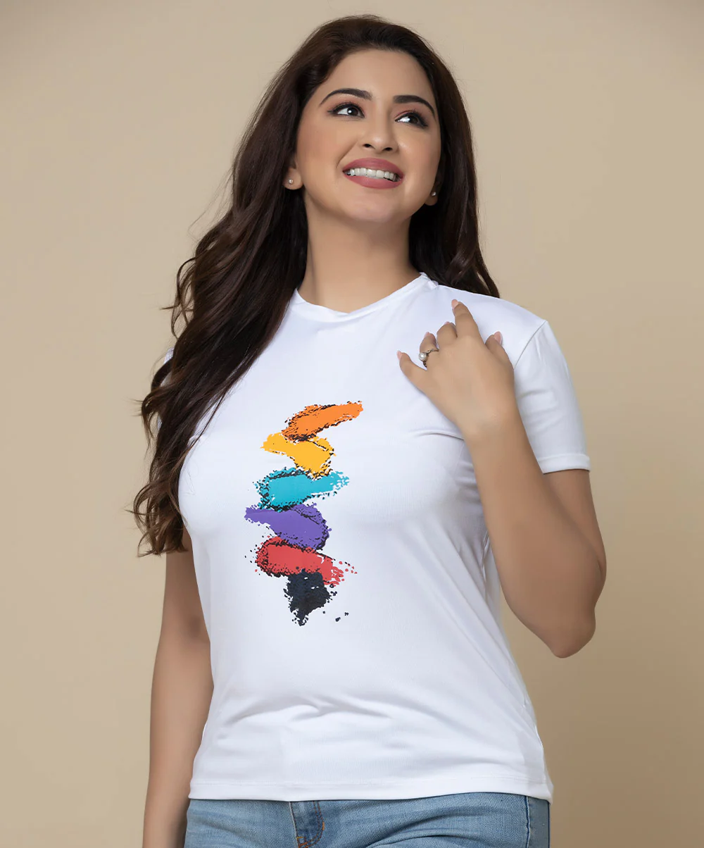 3D Ink Printed Crew Neck T-Shirt
