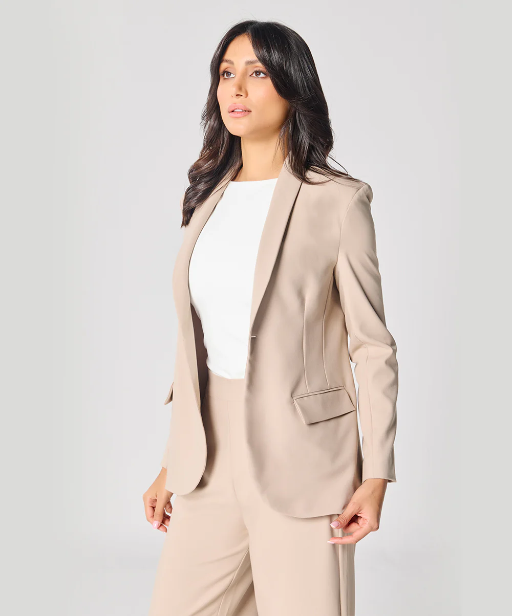 Beige Oversized Every Day Blazer - Image 2