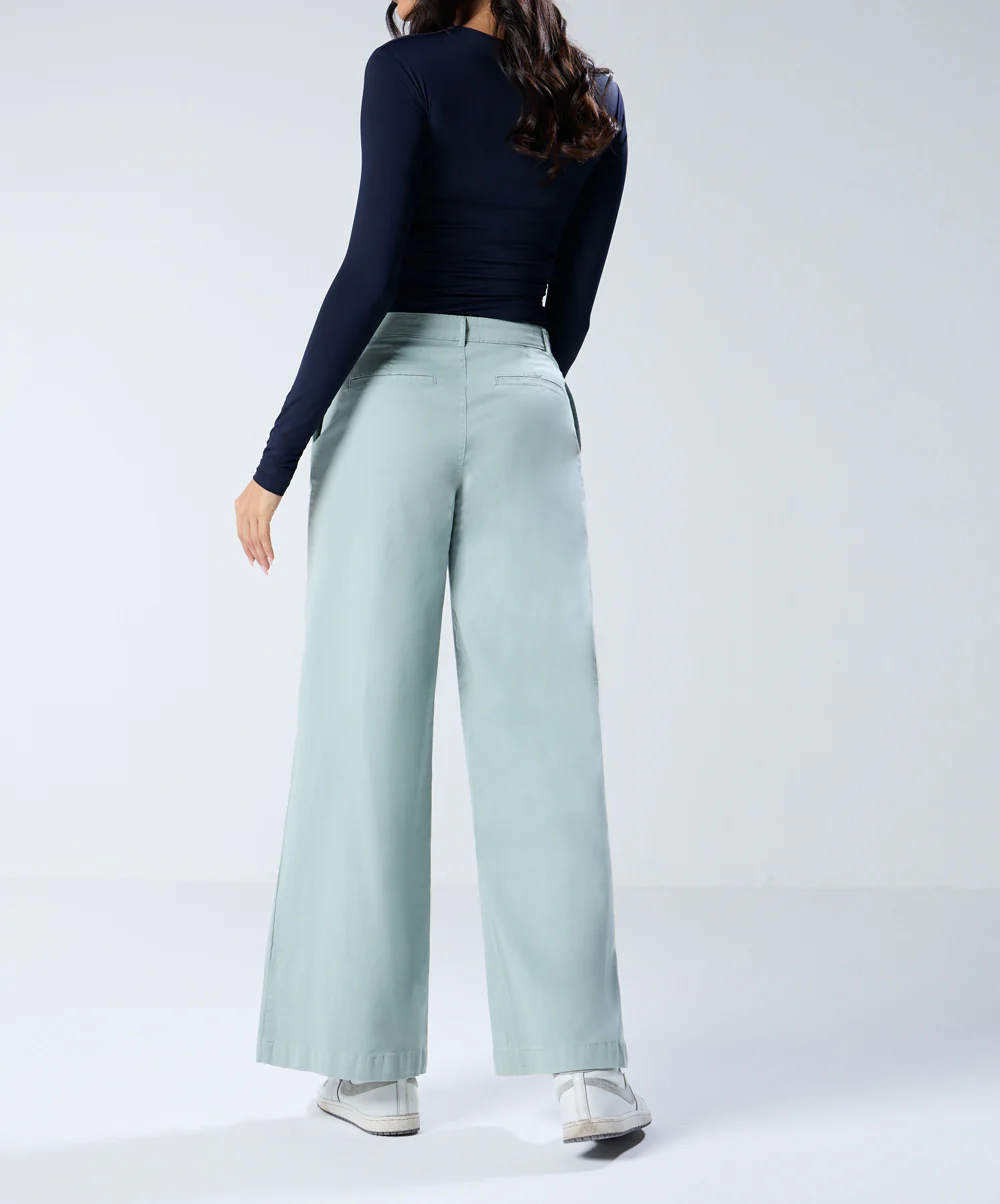 Green Pleated Pant (Short length) - Image 7
