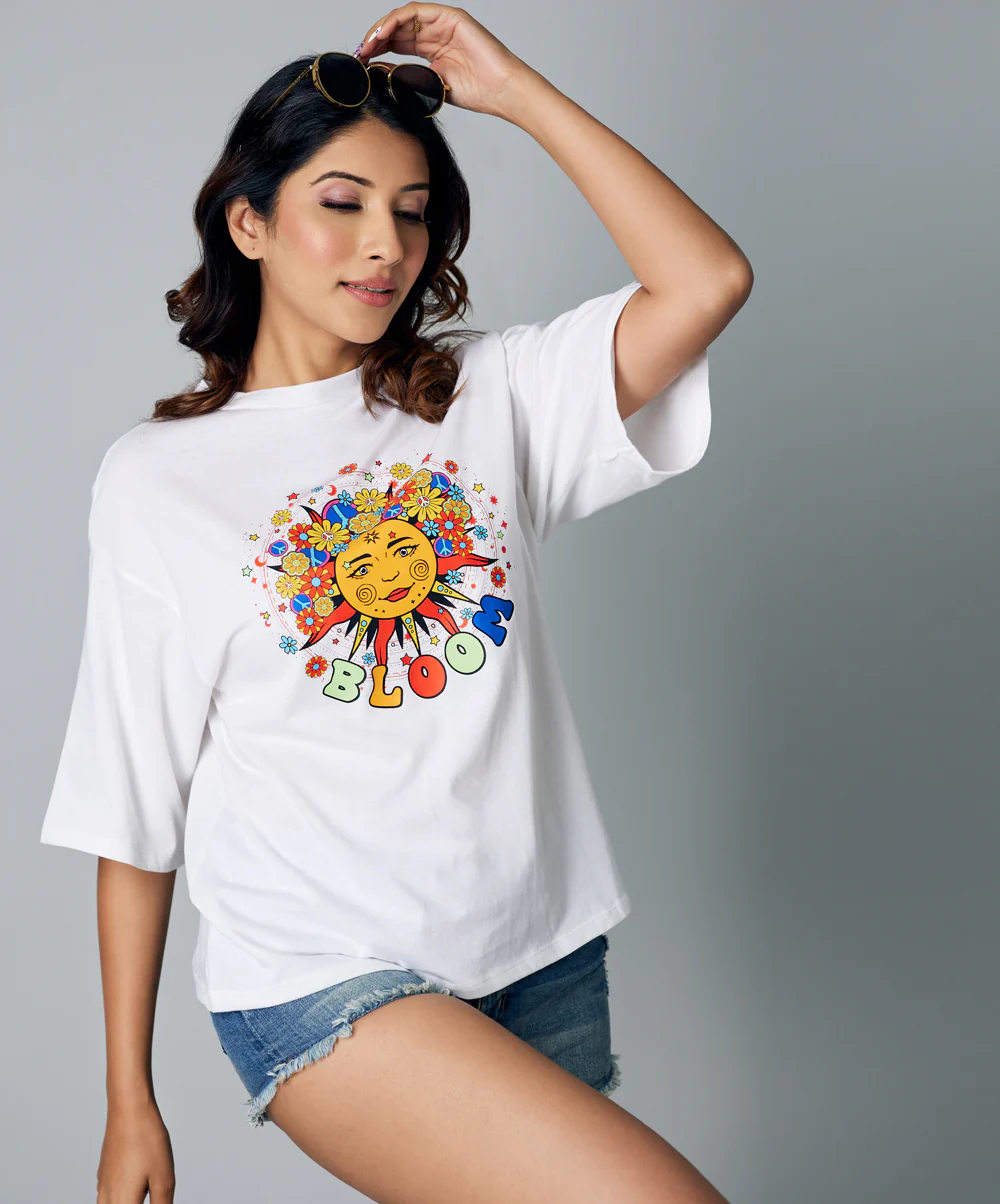 Bloom Oversize White Tshirt - Image 2