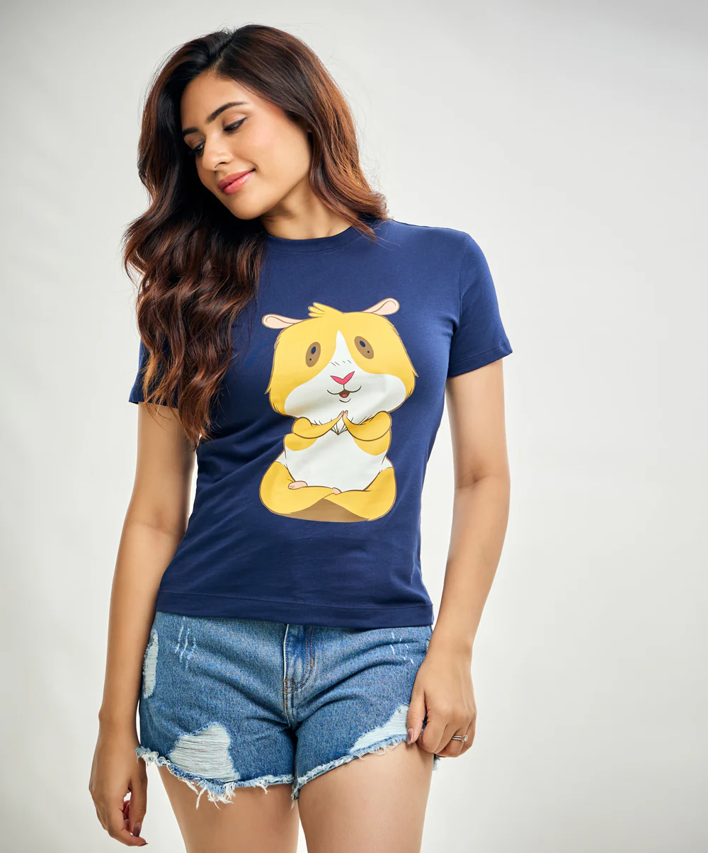 Blue Basic Crew Neck Tshirt