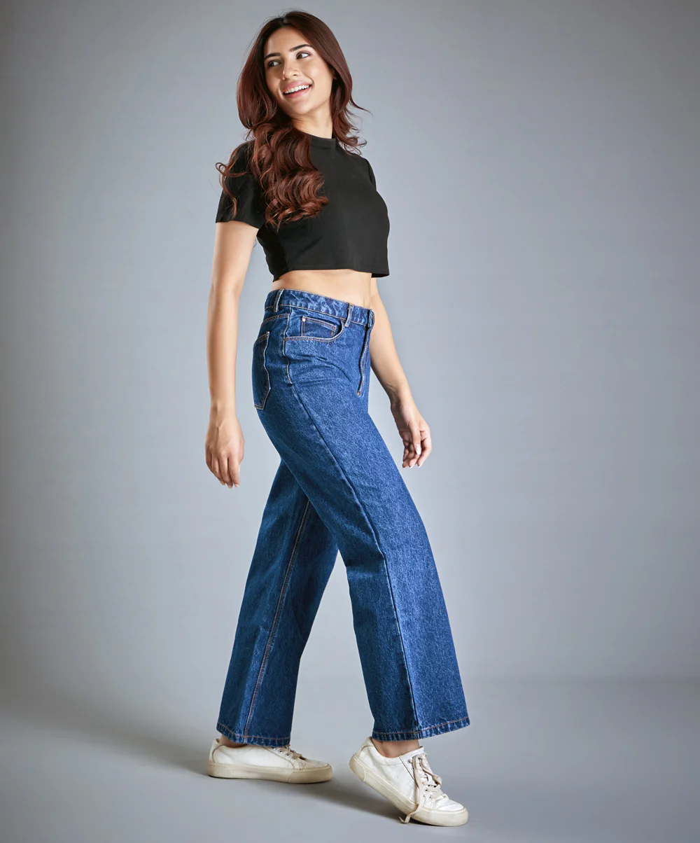 Blue Flare Denim Jean - Image 3