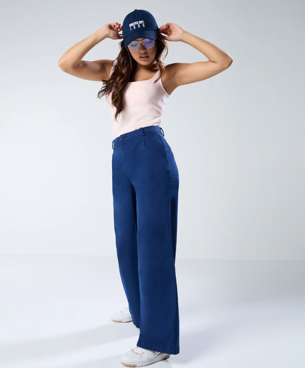 Blue Pleated Pant (Short length) - Image 4