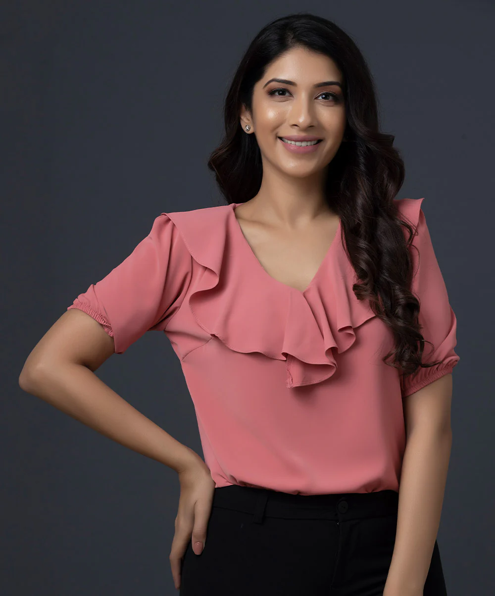 Blush Pink Half Sleeve Top - Image 2