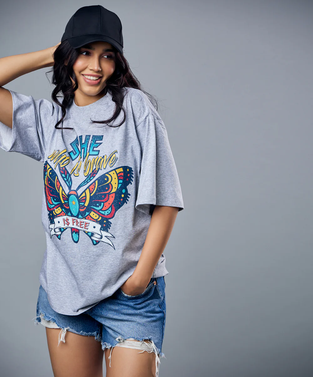Butterfly Printed Oversized Tshirt - Image 4