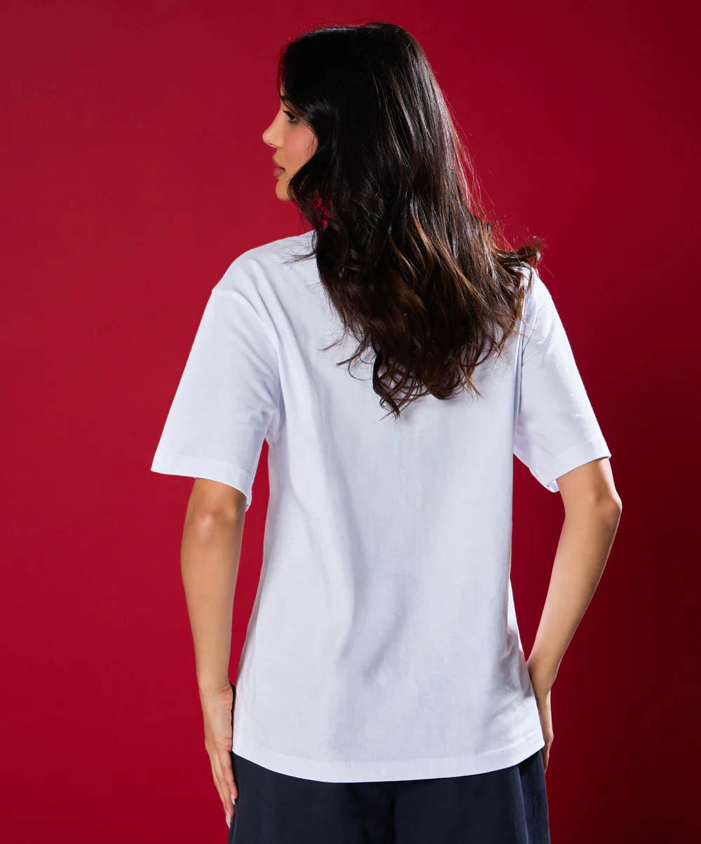 Colourful Rooster Printed Oversized Tshirt - Image 4