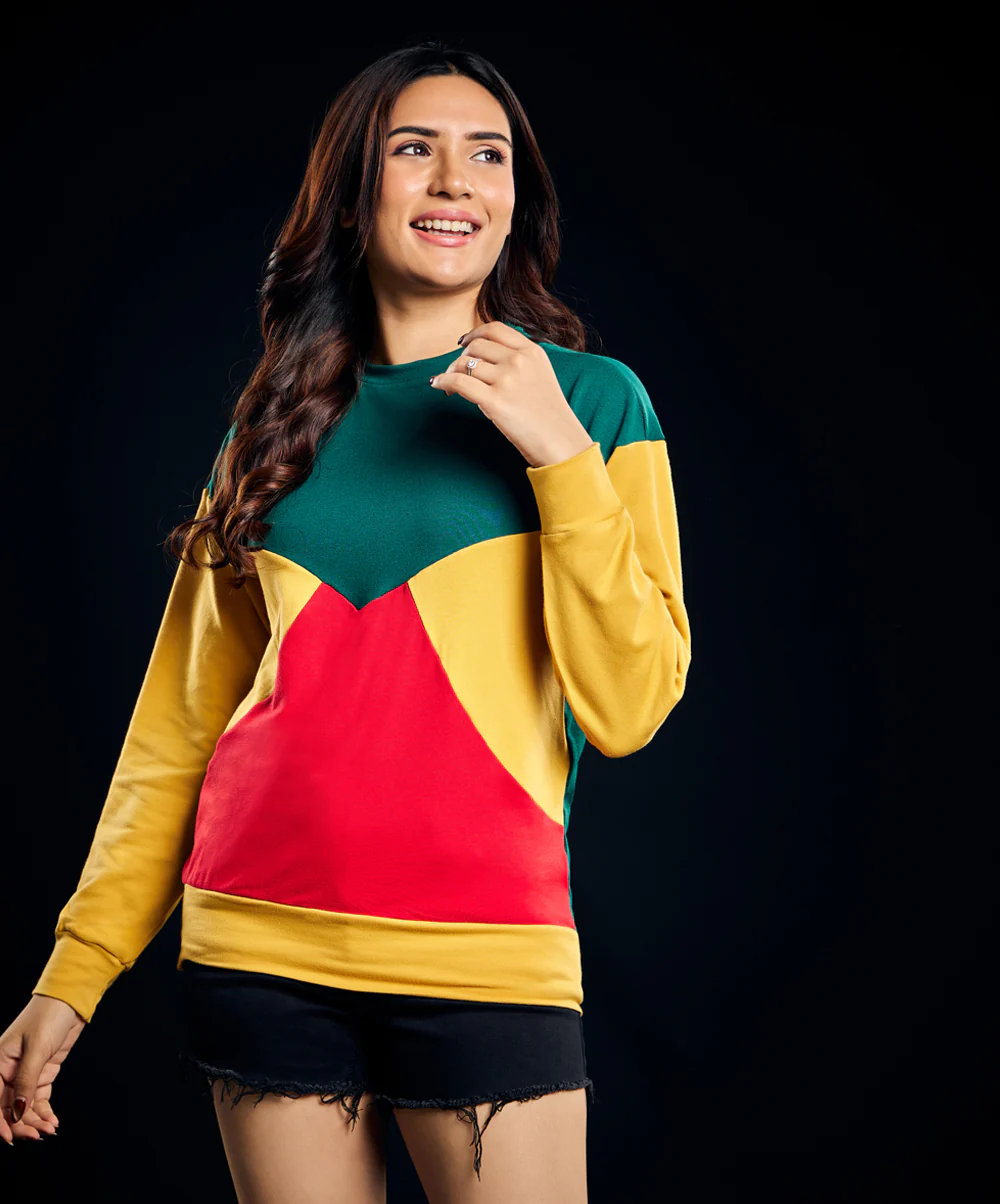 Curved Panel Long Sleeve Tshirt
