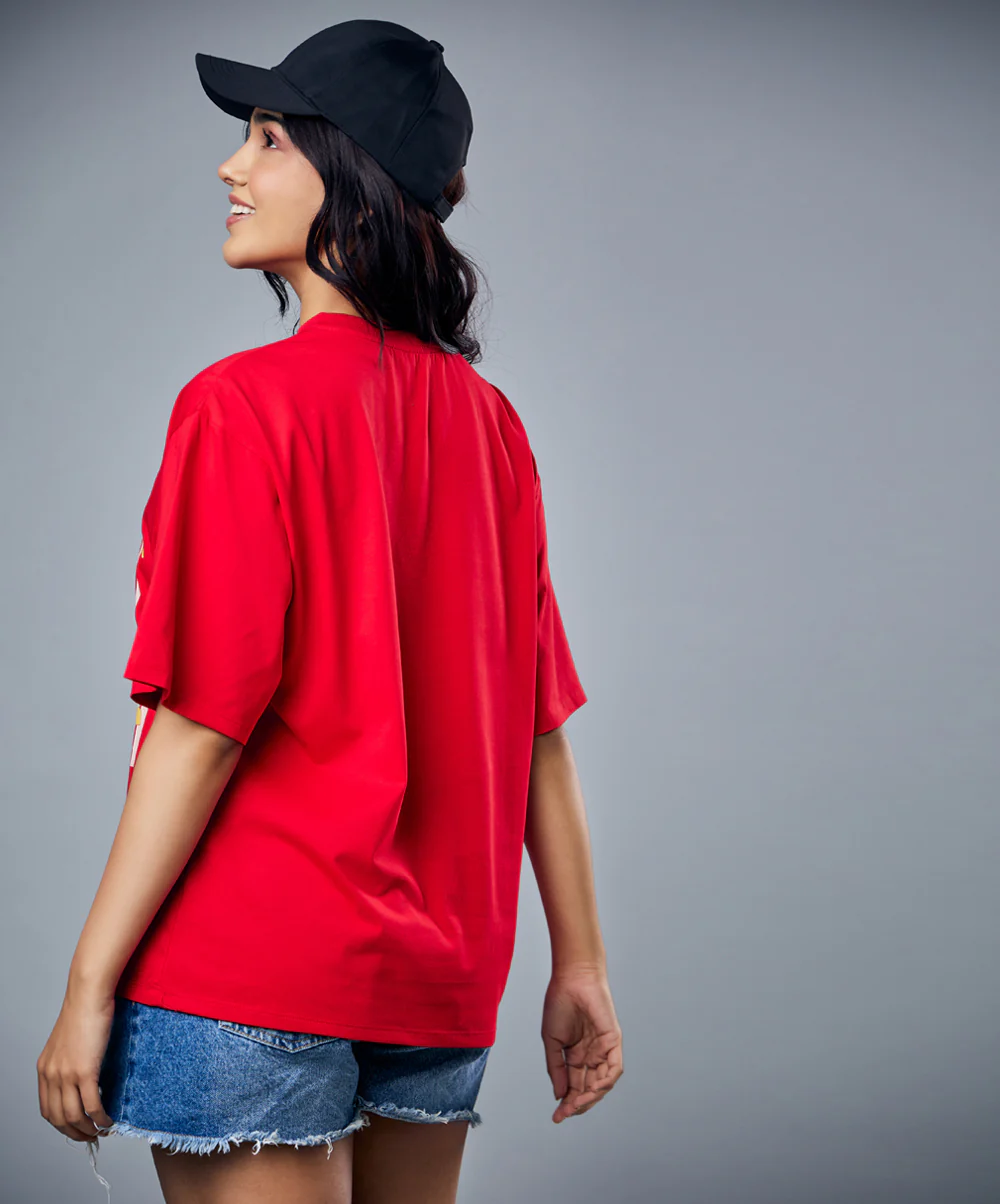 Dreamer Oversized Red Tshirt - Image 5