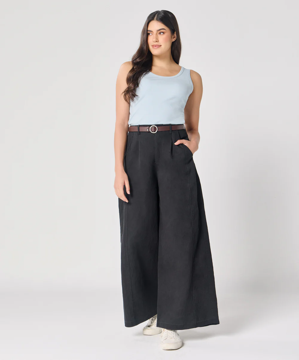 Flare Black Twill Pant - Image 2