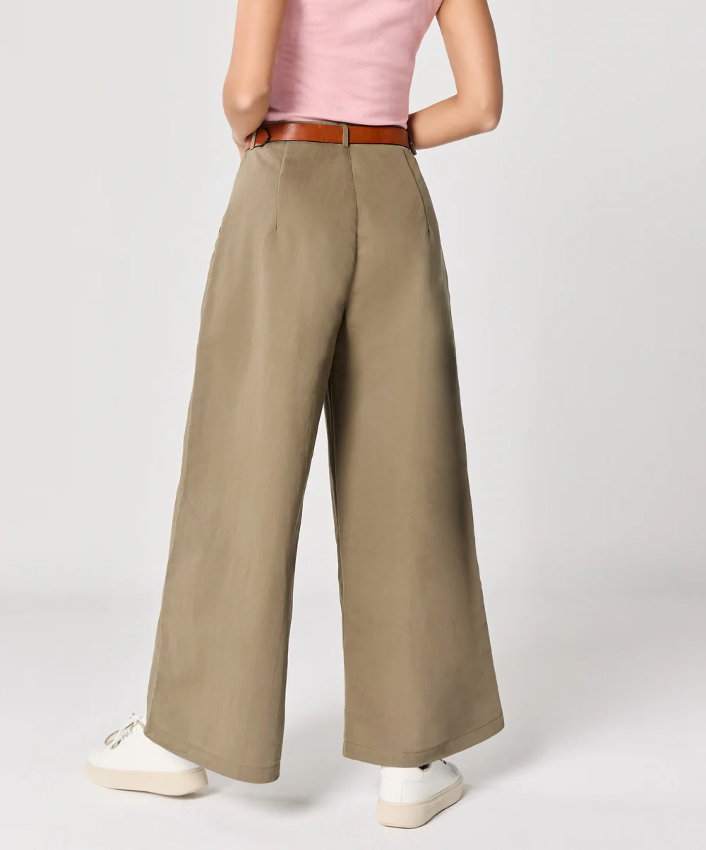 Flare Drak Green Twill Pant - Image 6