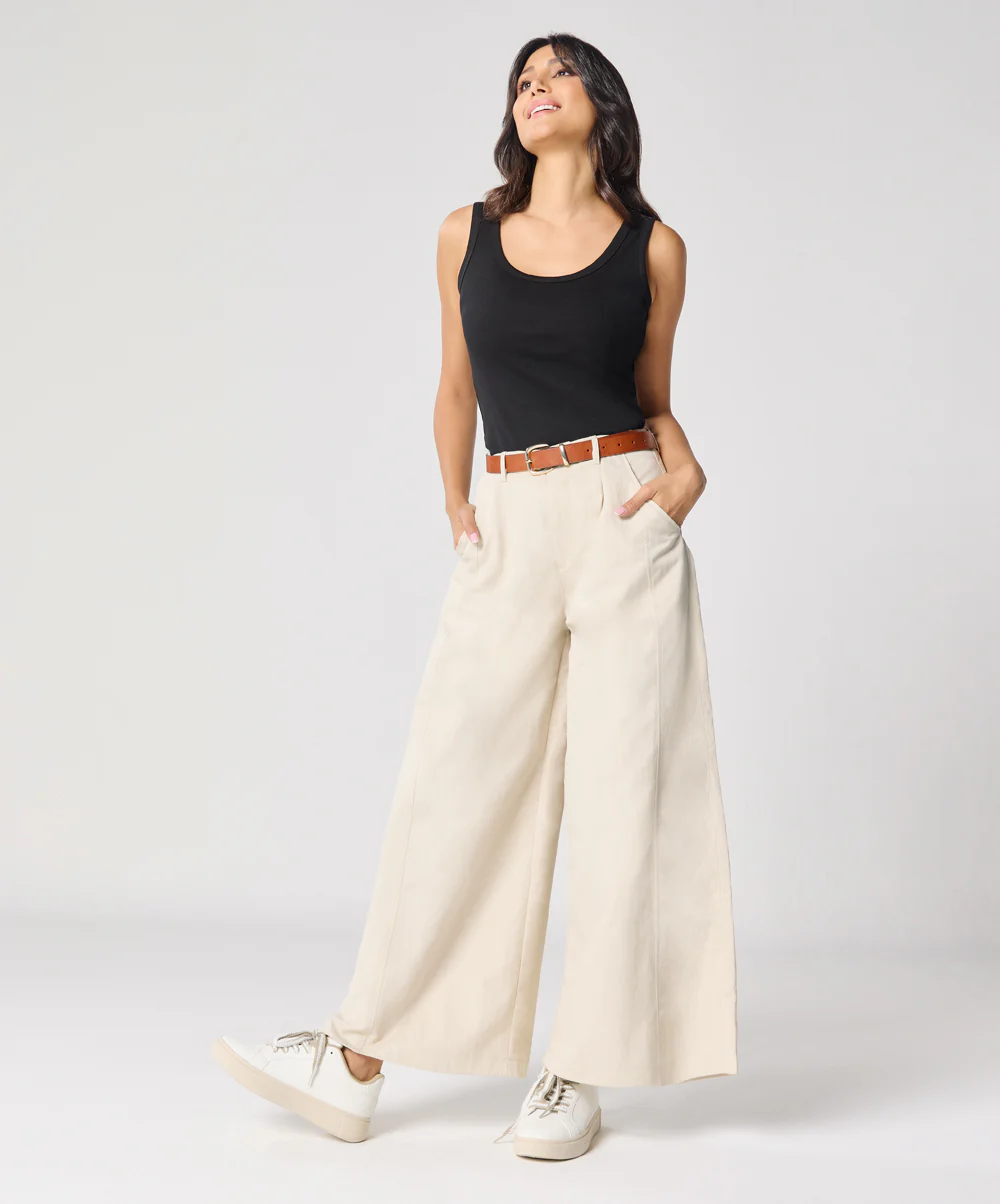 Flare Light Beige Twill Pant - Image 6