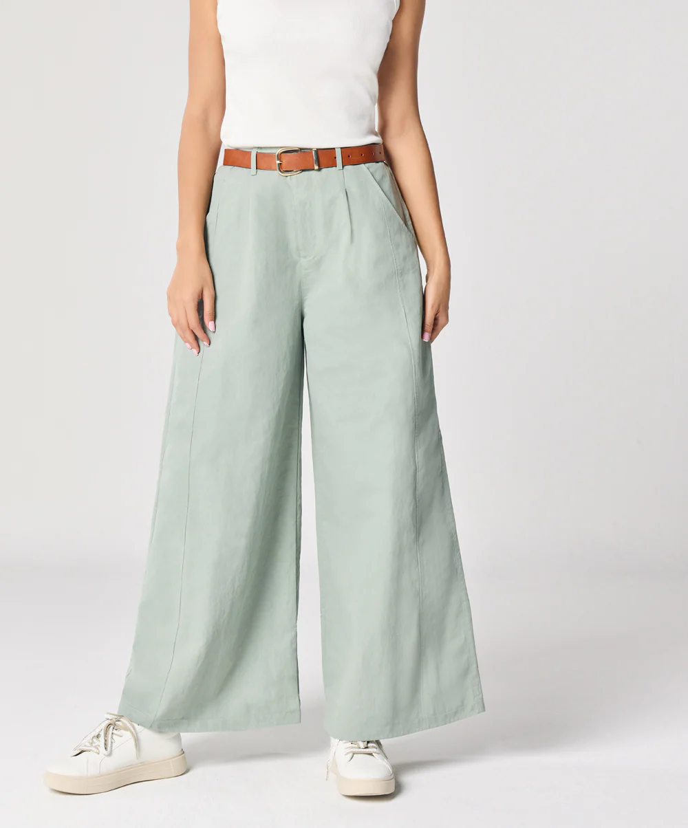 Flare Light Blue Twill Pant - Image 11