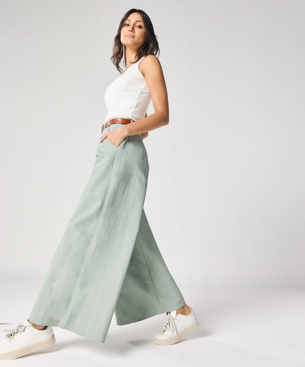 Flare Light Blue Twill Pant - Image 2