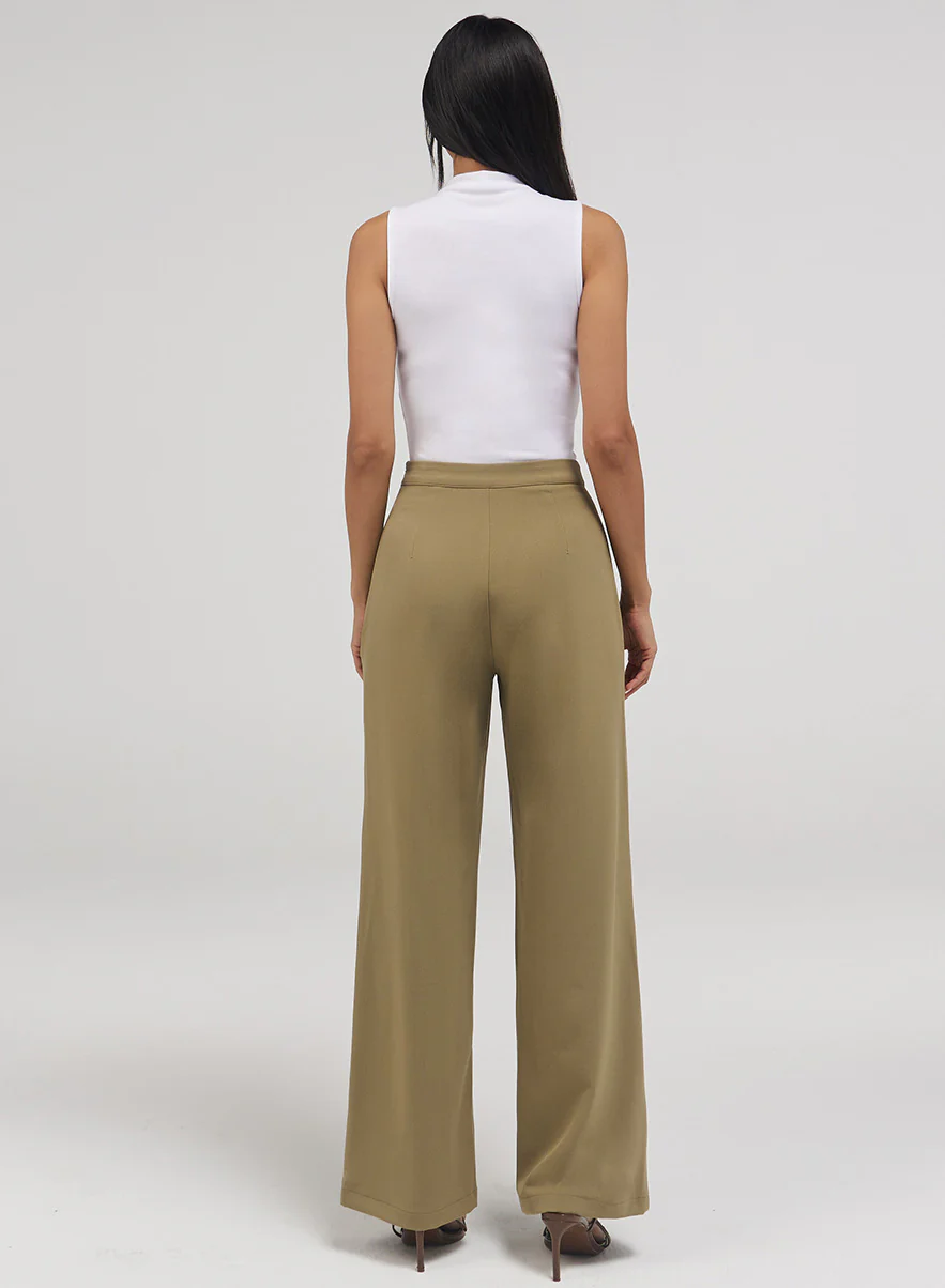 Flared Leg Formal Pant - Dark Beige - Image 4