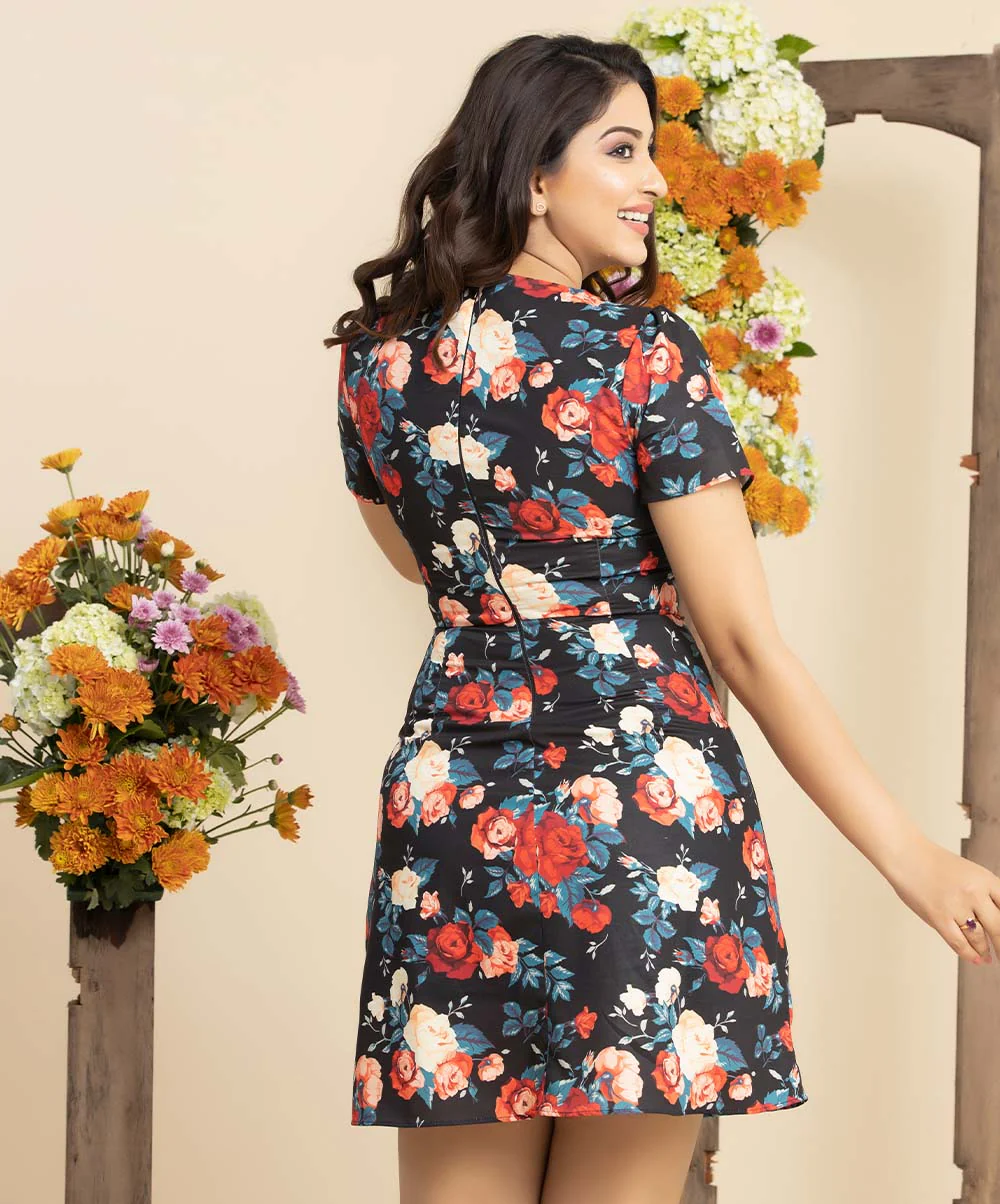 Floral Mini Notebook Dress - Image 3