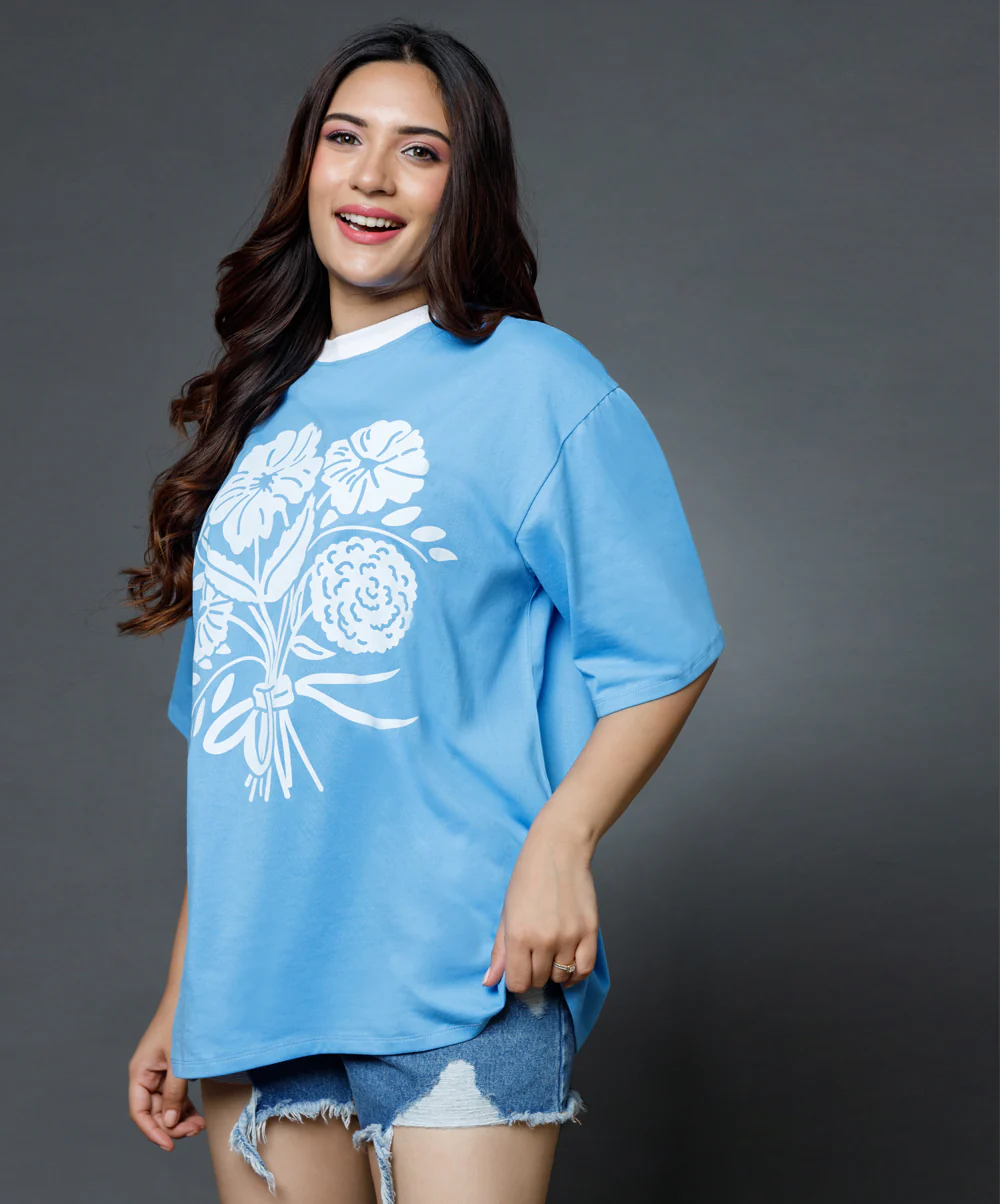 Floral Printed Oversized Tshirt - Image 2