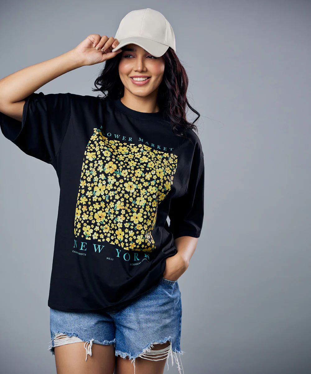 Floral Printed Oversized Tshirt - Image 2