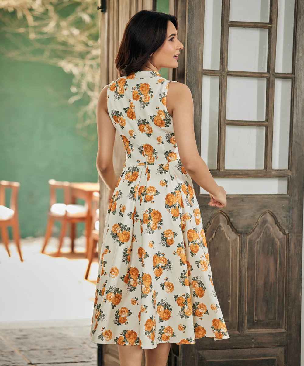 Floral Printed Princess Dress - Image 4