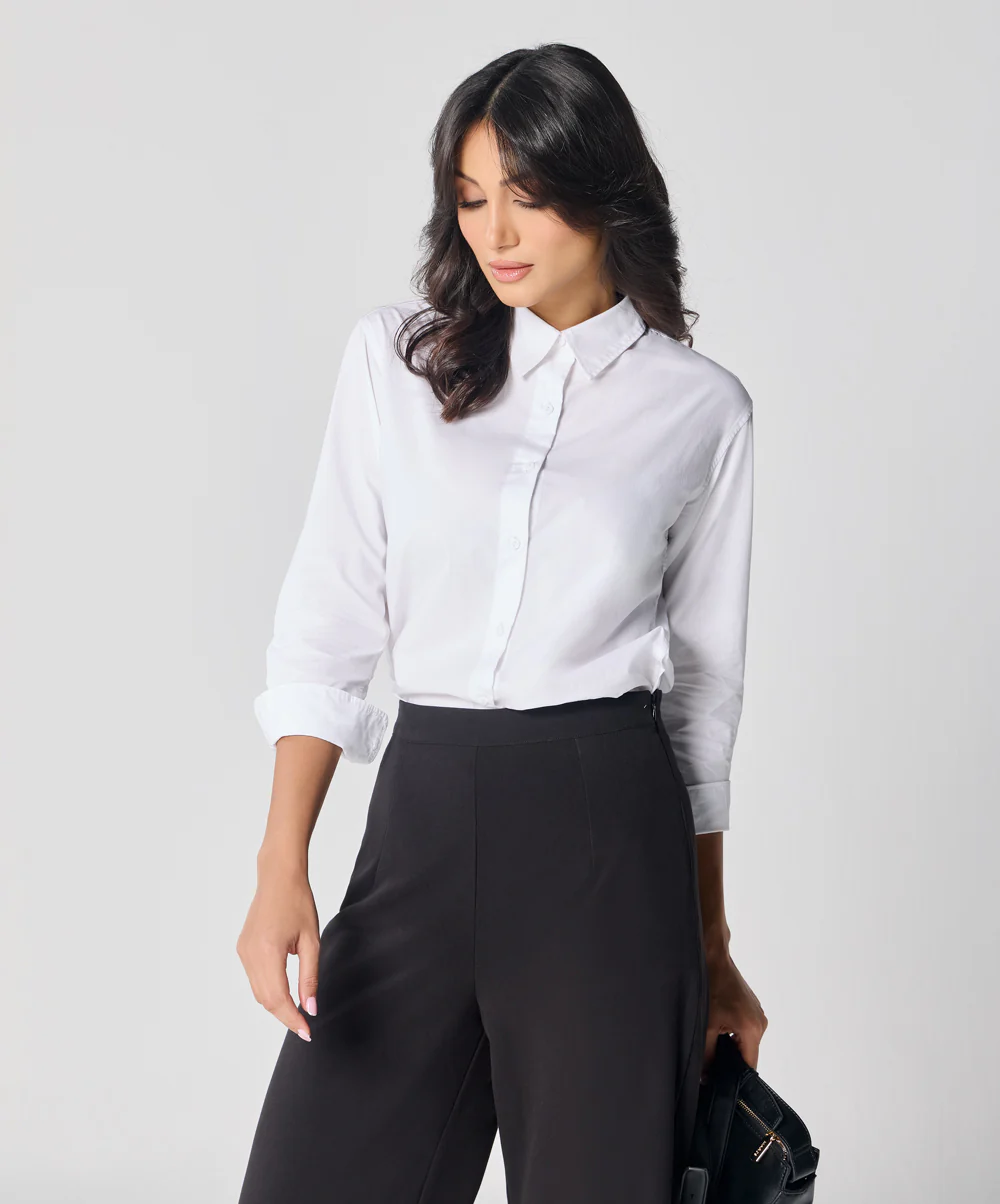 Formal Cotton Off White Shirt - Image 5