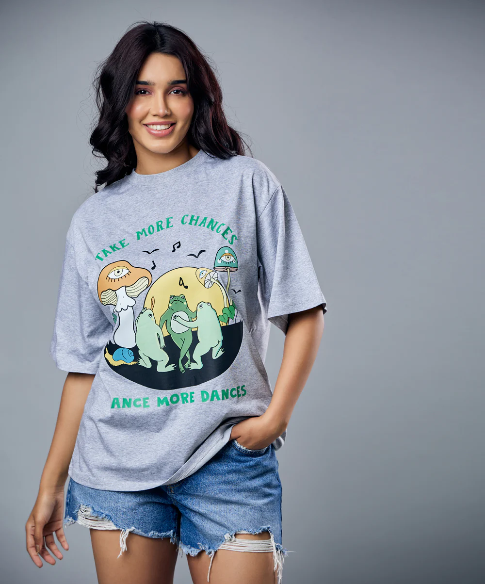 Frog Musical Party Oversized Tshirt - Image 2