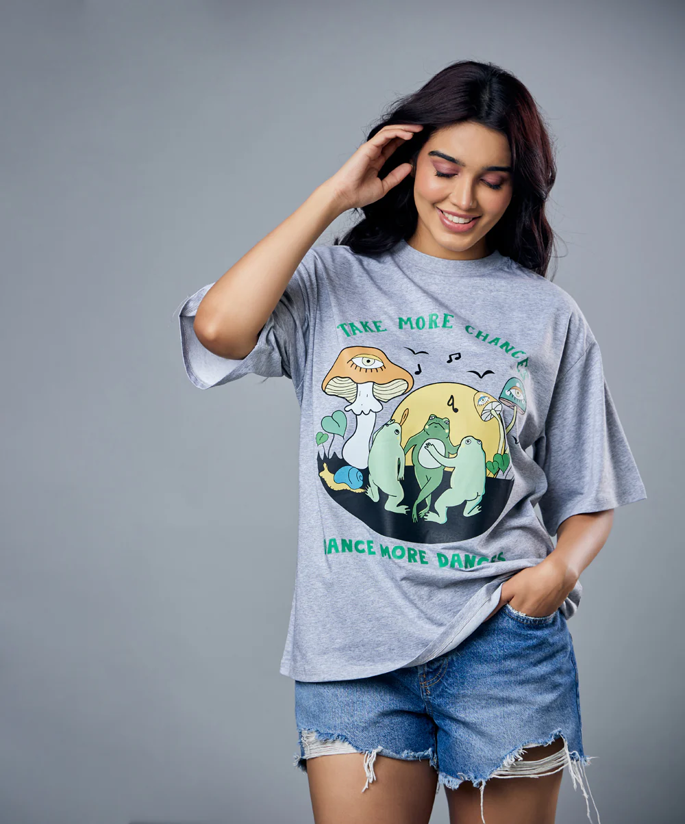 Frog Musical Party Oversized Tshirt - Image 3