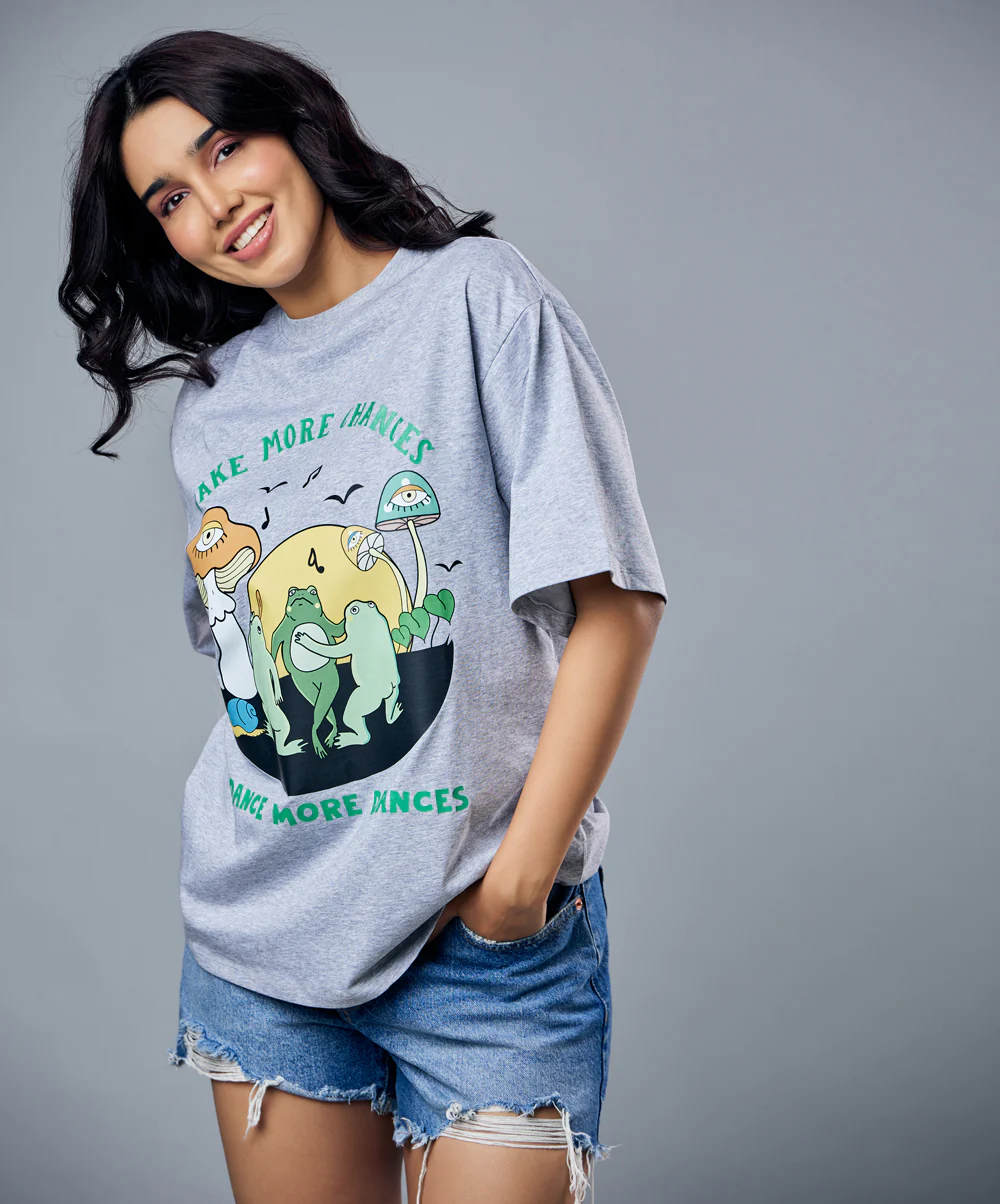 Frog Musical Party Oversized Tshirt - Image 4