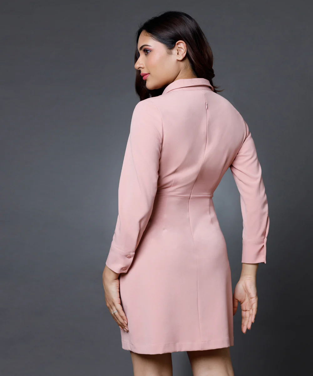 Front Dart detailed Shirt dress - Image 4