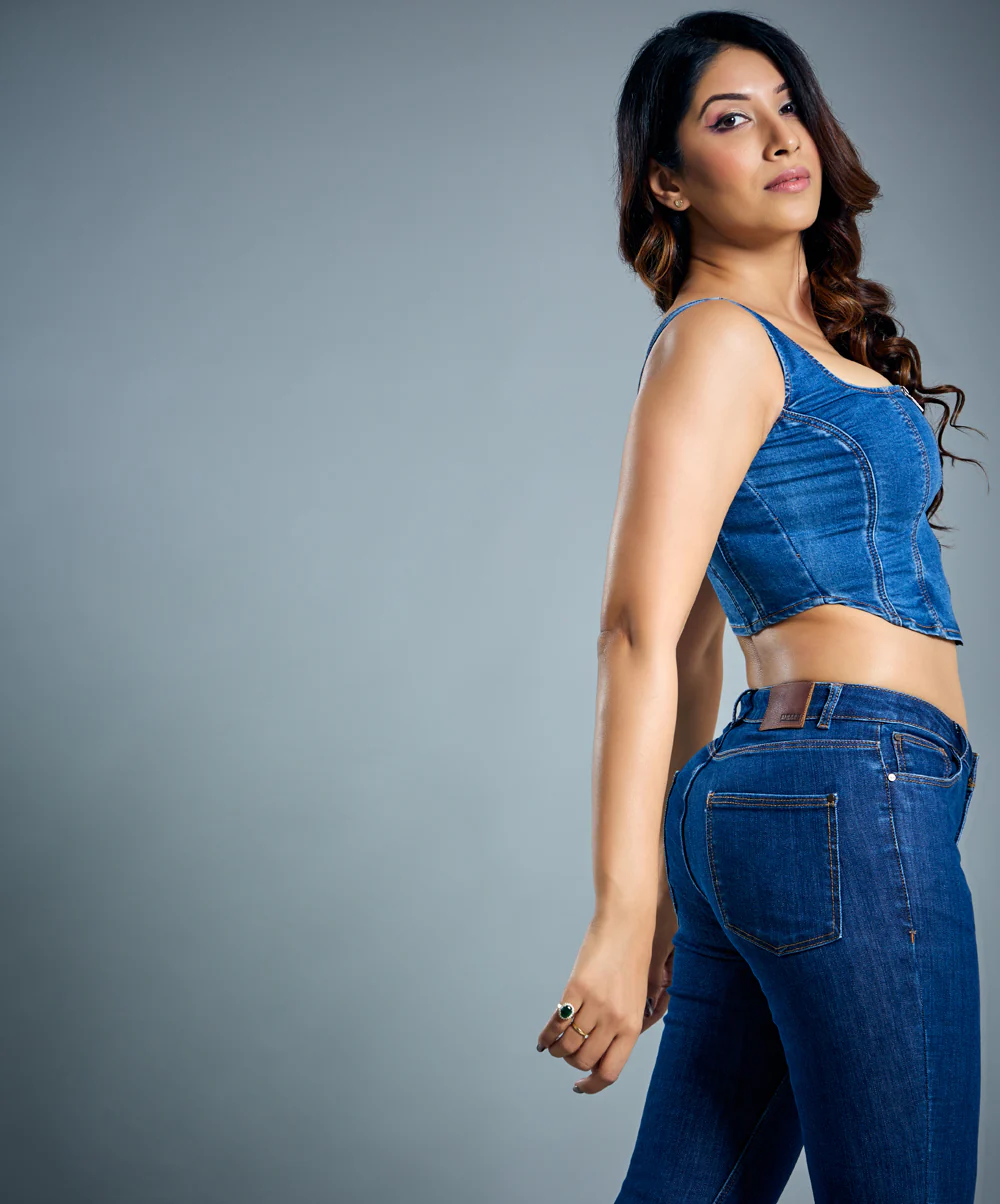 Front Open Denim Bustier Top - Image 3