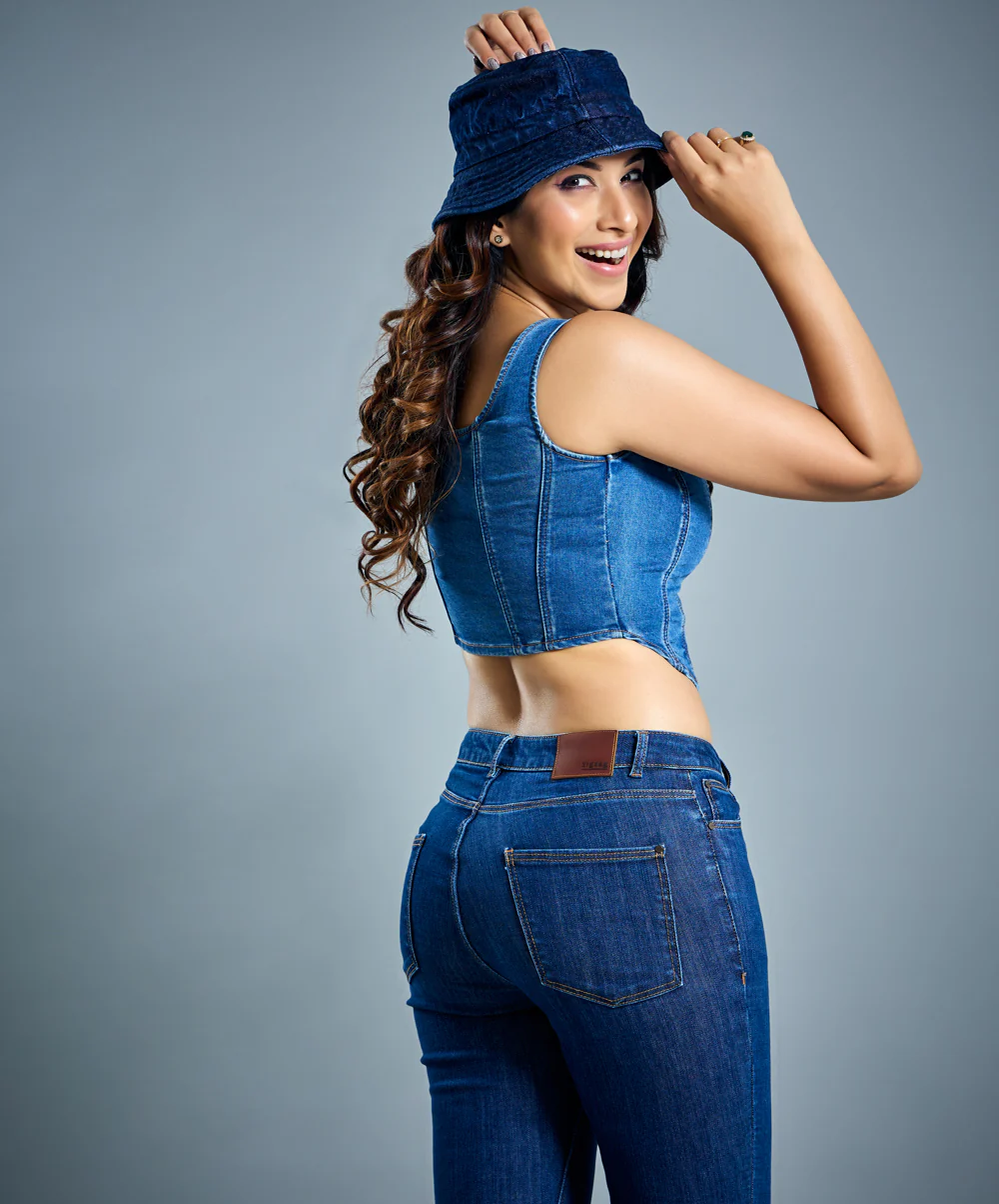 Front Open Denim Bustier Top - Image 4