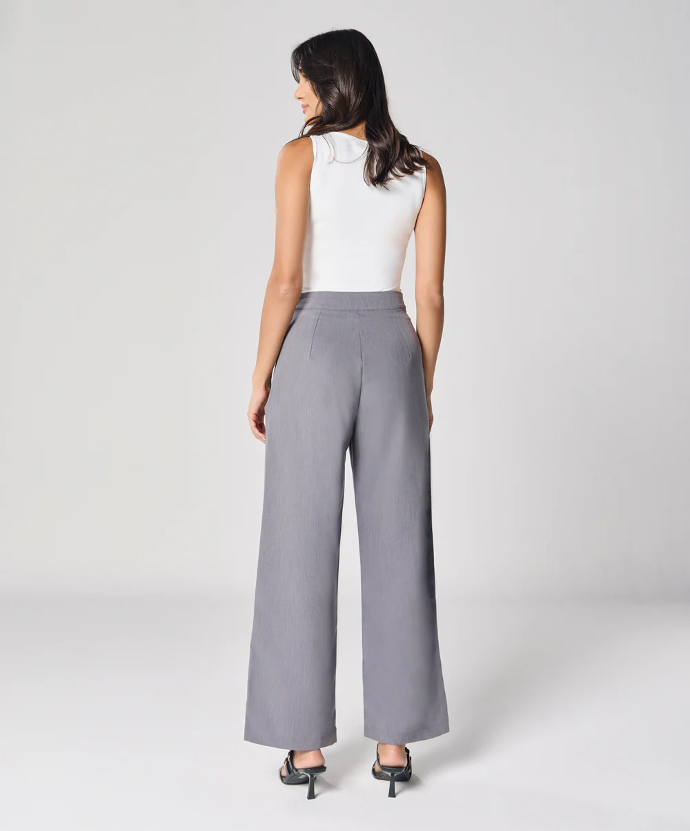 Grey Flared Formal Pant - Image 4