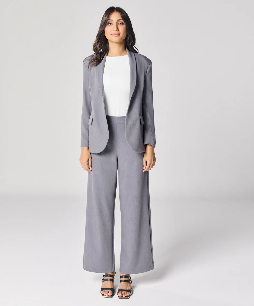 Grey Flared Formal Pant - Image 5