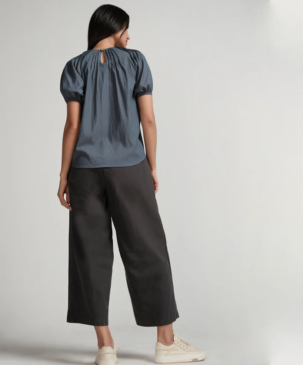 Grey Side Pocket Elasticated Waist Pant - Image 4