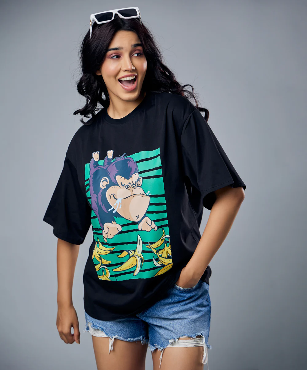 Happy Monkey Oversized Tshirt - Image 3