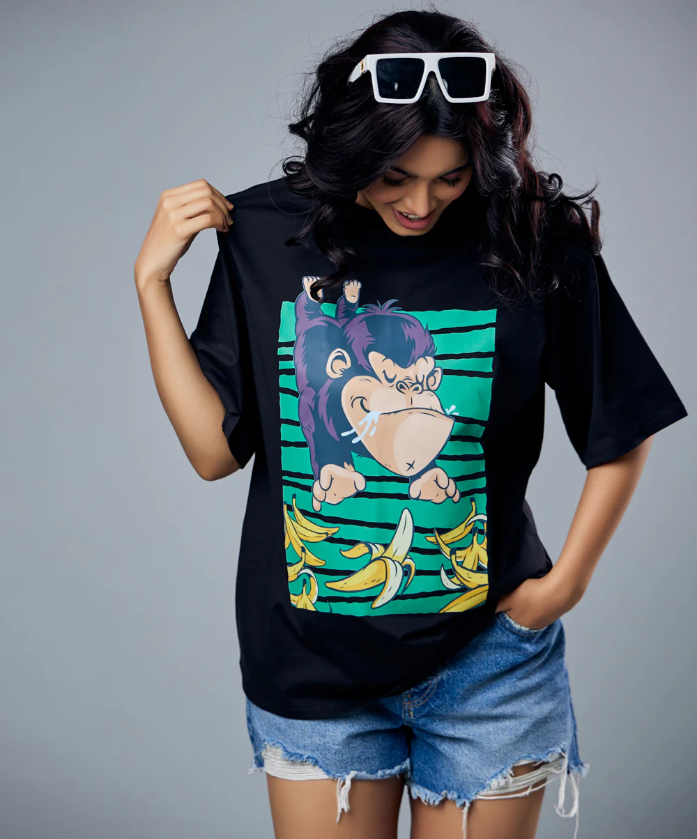 Happy Monkey Oversized Tshirt - Image 5