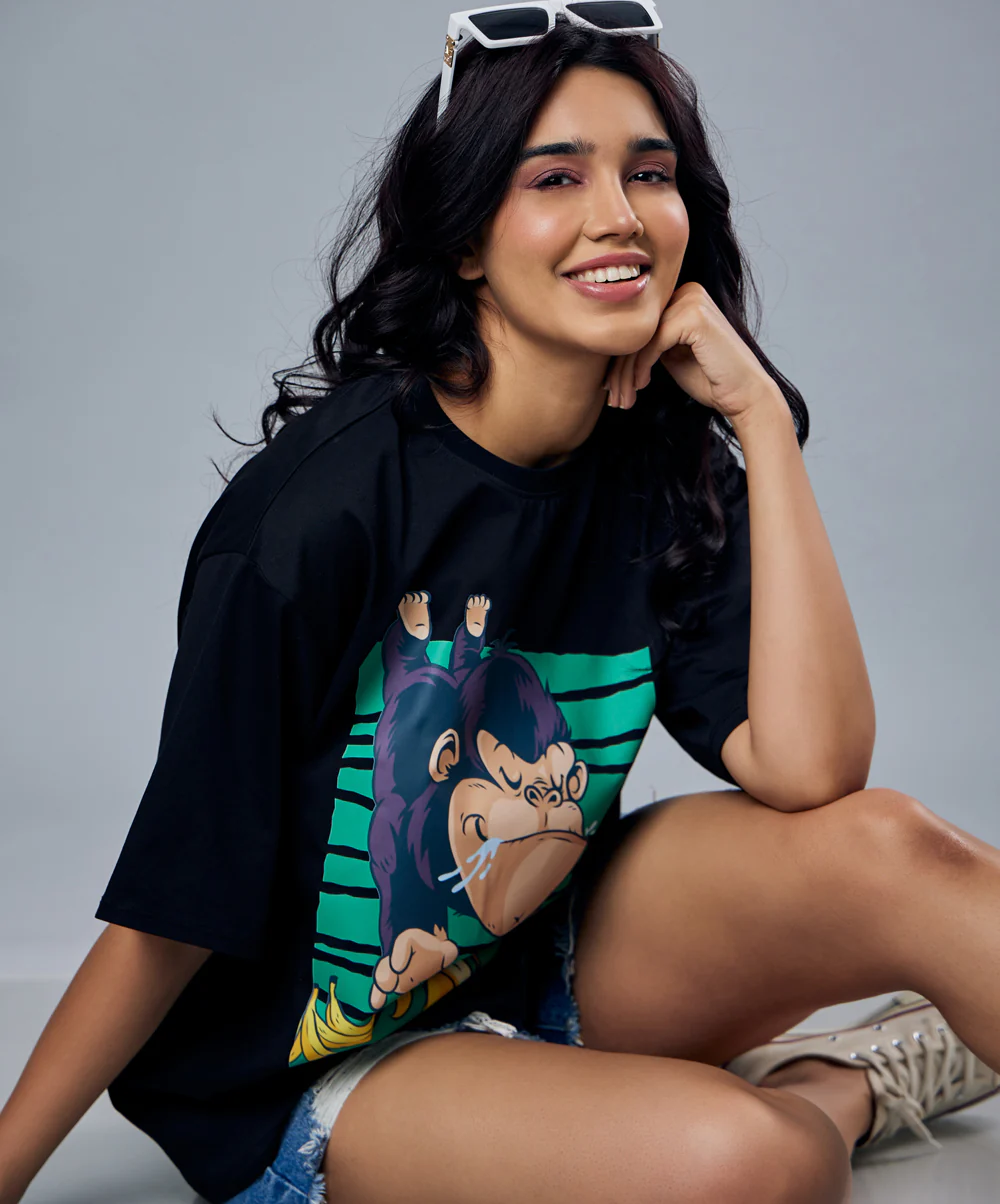 Happy Monkey Oversized Tshirt - Image 7