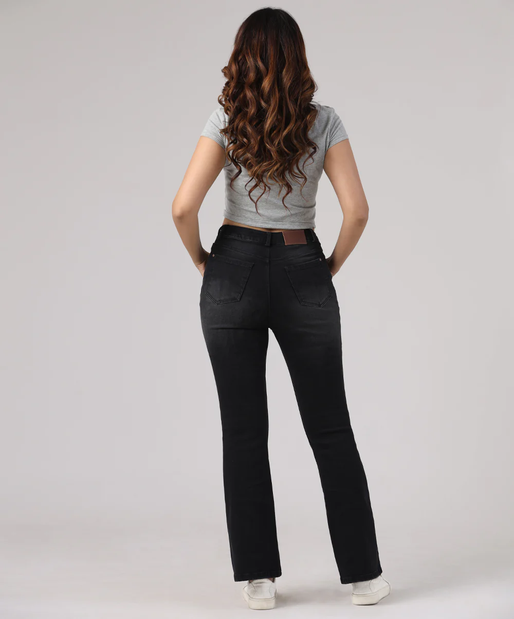 High Waist Flare Leg Jeans - Image 4