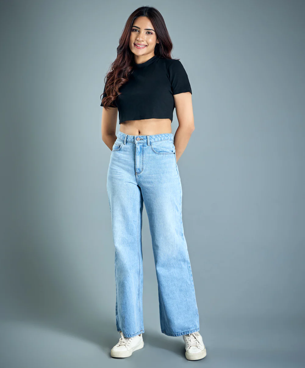 High-Waisted Wide Leg Jeans - Image 3