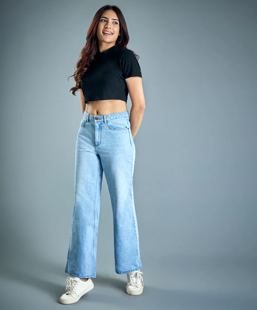 High-Waisted Wide Leg Jeans - Image 4