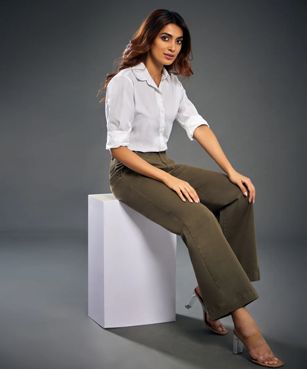 Khaki Twill Formal Pant - Image 2