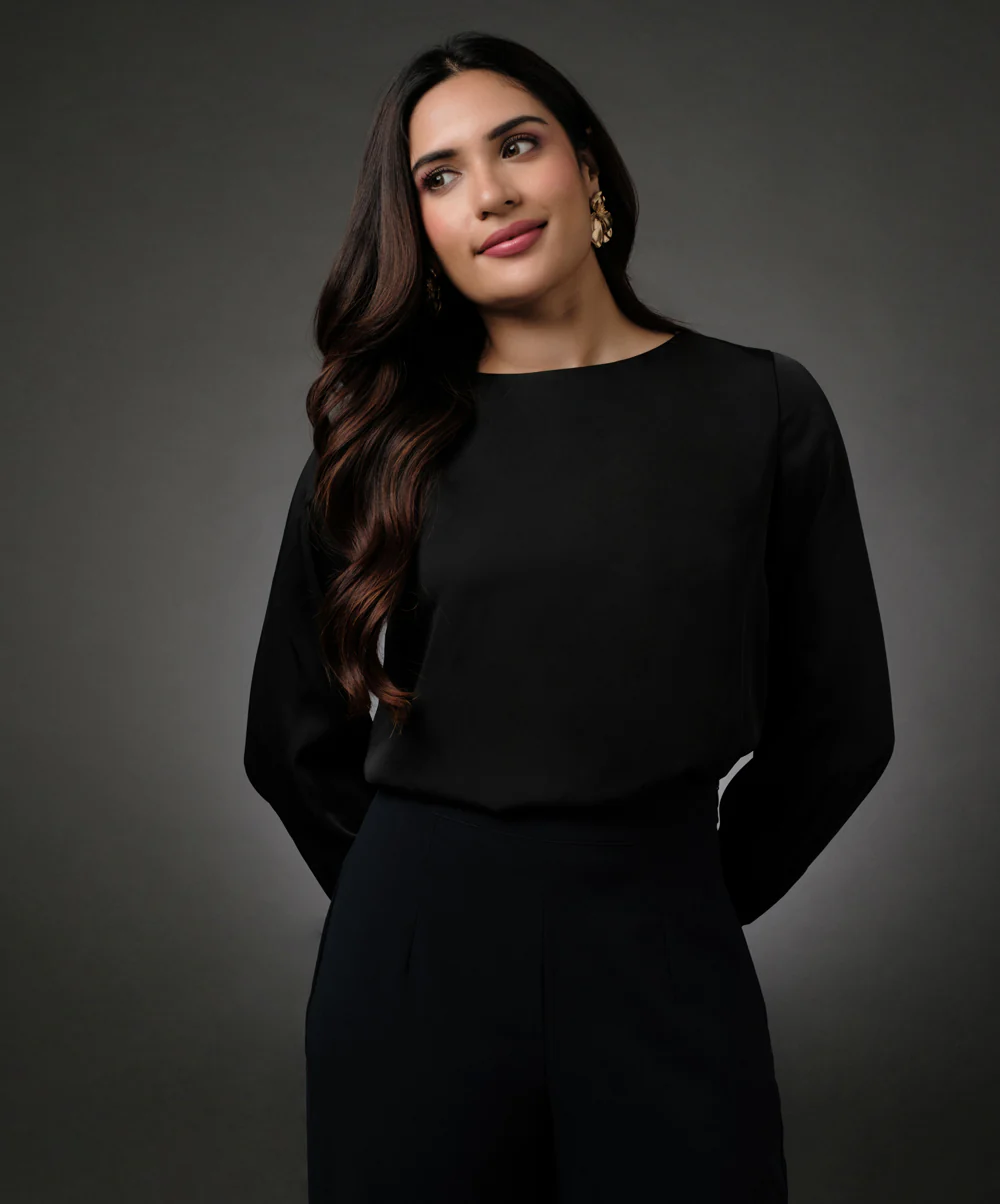 Long Sleeve Black Top - Image 2