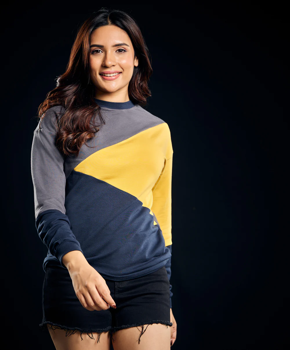 Long Sleeve Three Panel Drop Tshirt - Image 2