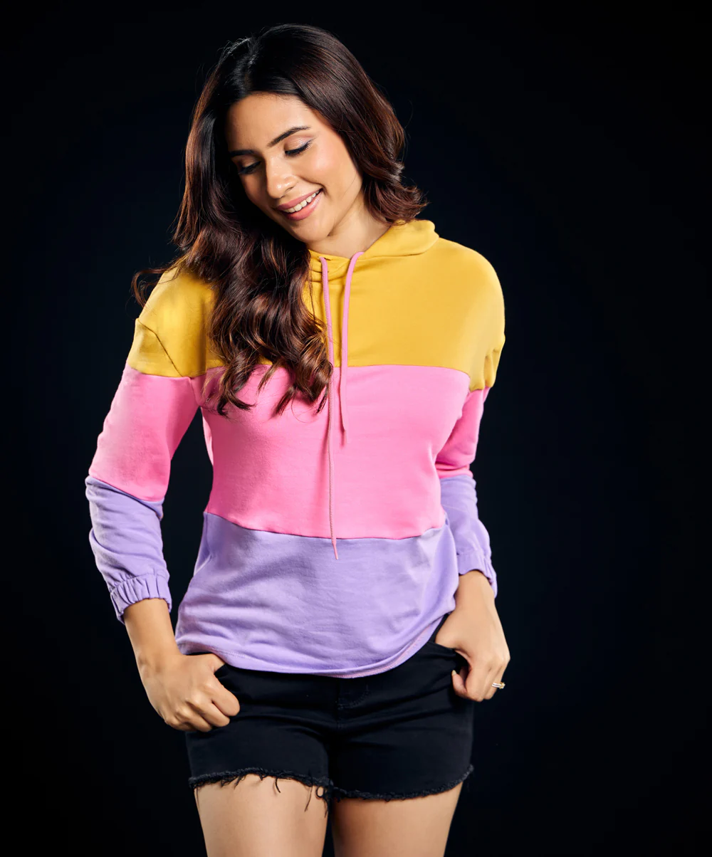 Long Sleeve Three Panel Hoodie - Image 2