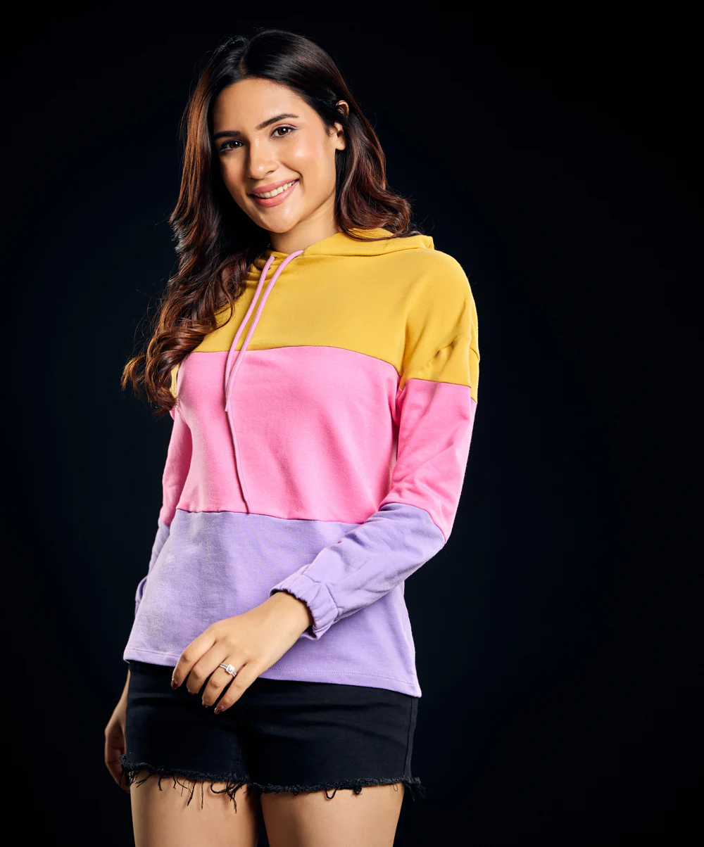 Long Sleeve Three Panel Hoodie - Image 4