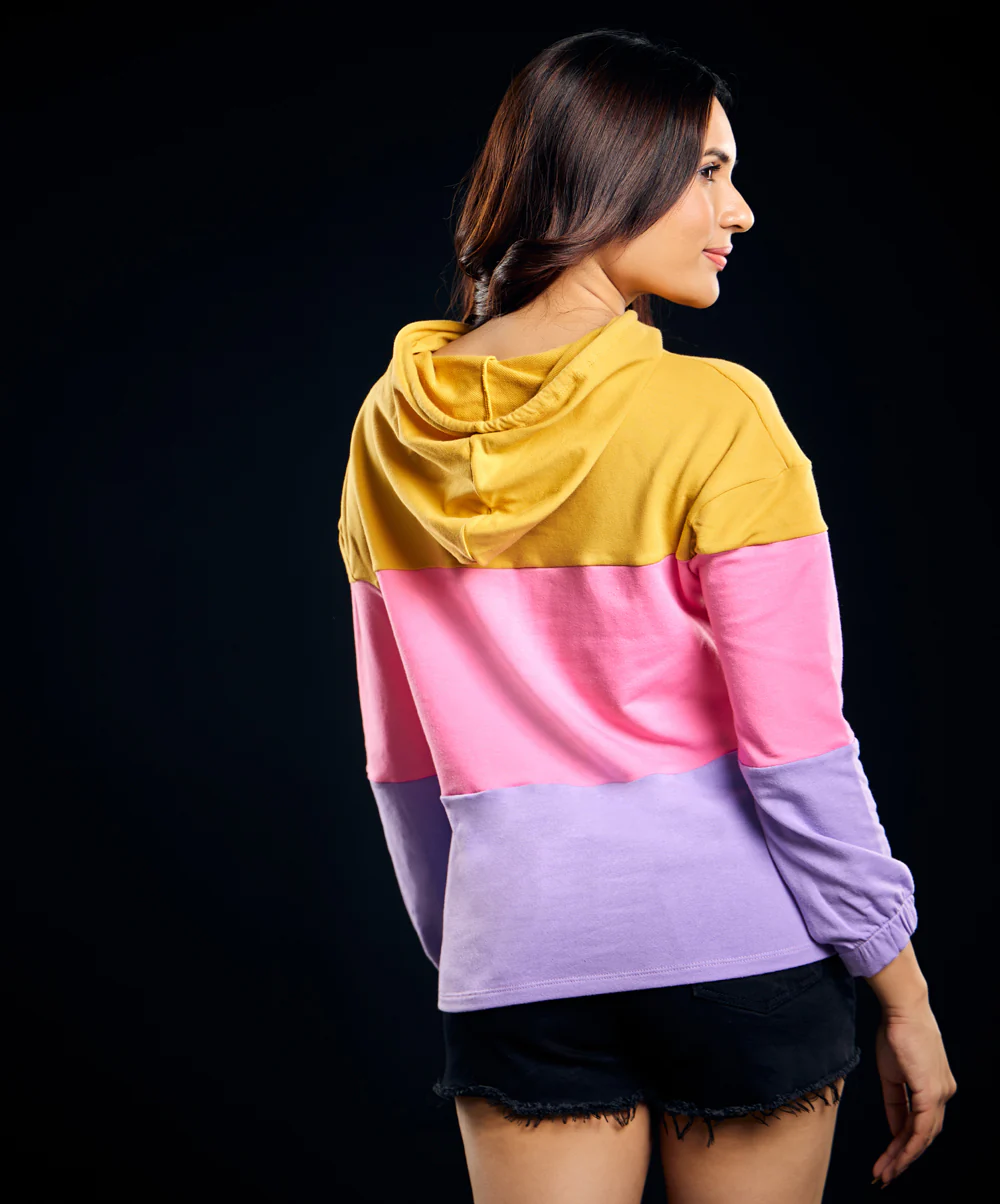 Long Sleeve Three Panel Hoodie - Image 5