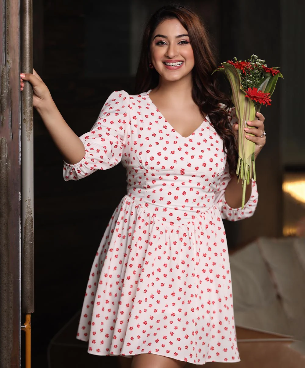 Low Waist Vintage Printed Dress - Image 2