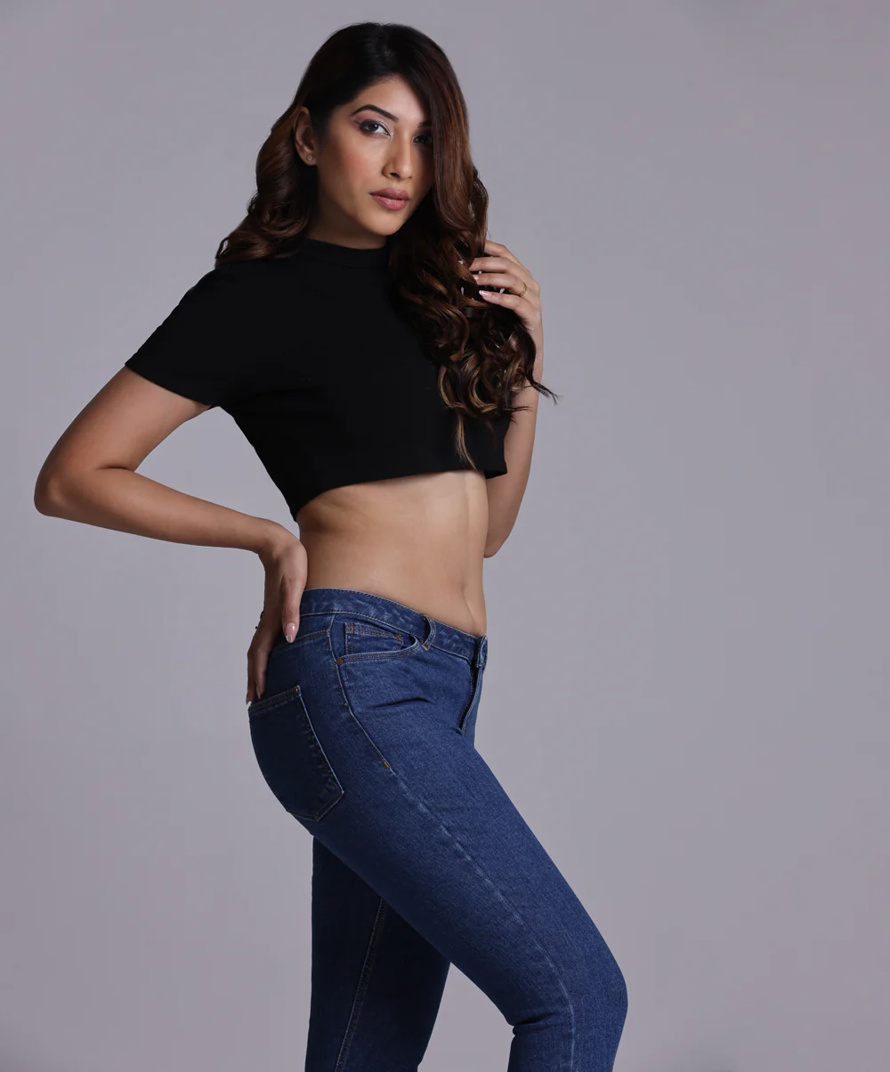 Mid Waist Blue Jean - Image 5