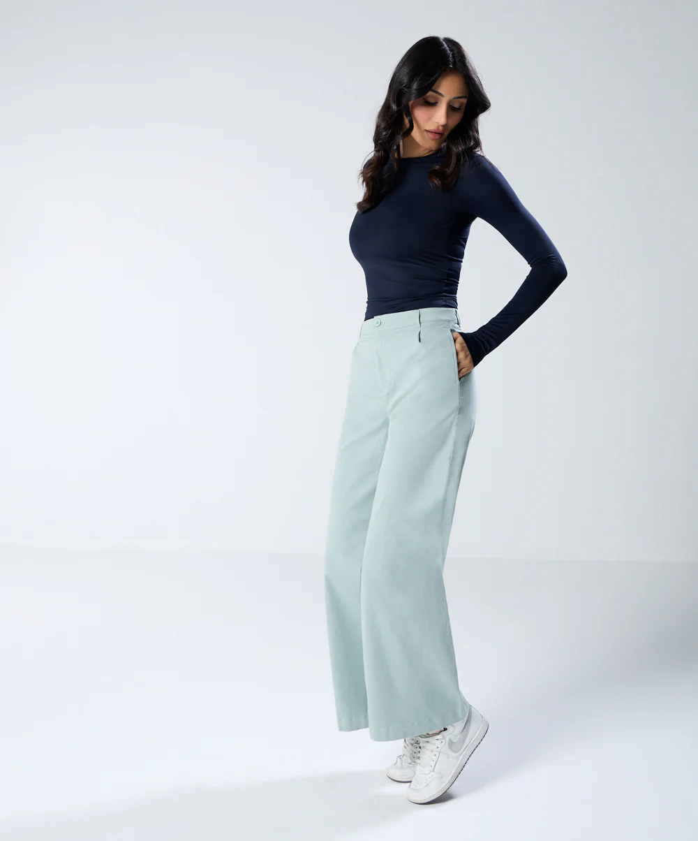 Green Pleated Pant (Short length) - Image 4