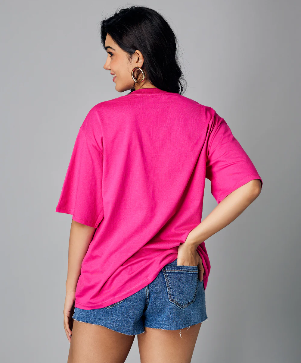 Oversize Hot Pink Tshirt - Image 4