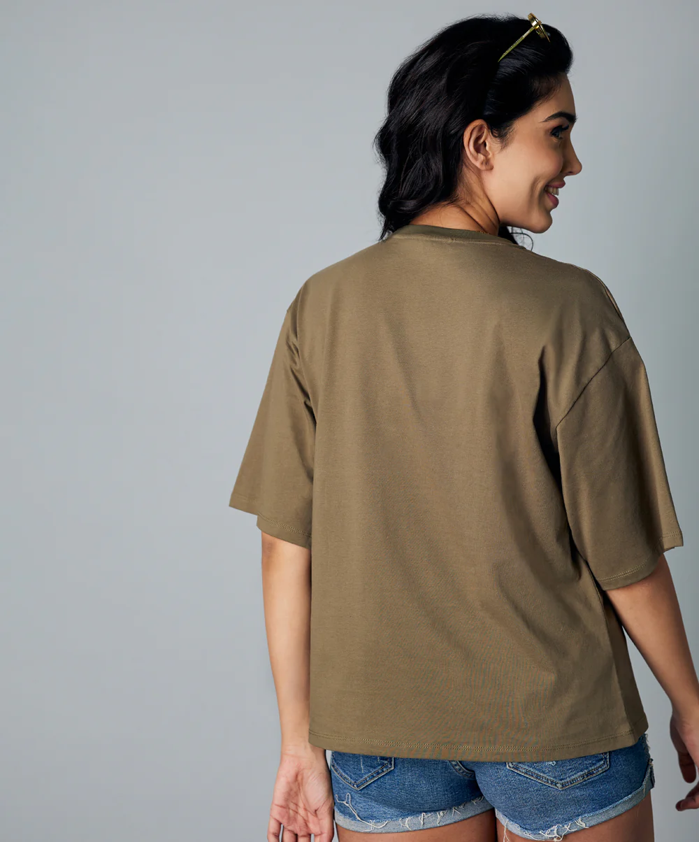 Oversize Khaki Tshirt - Image 4