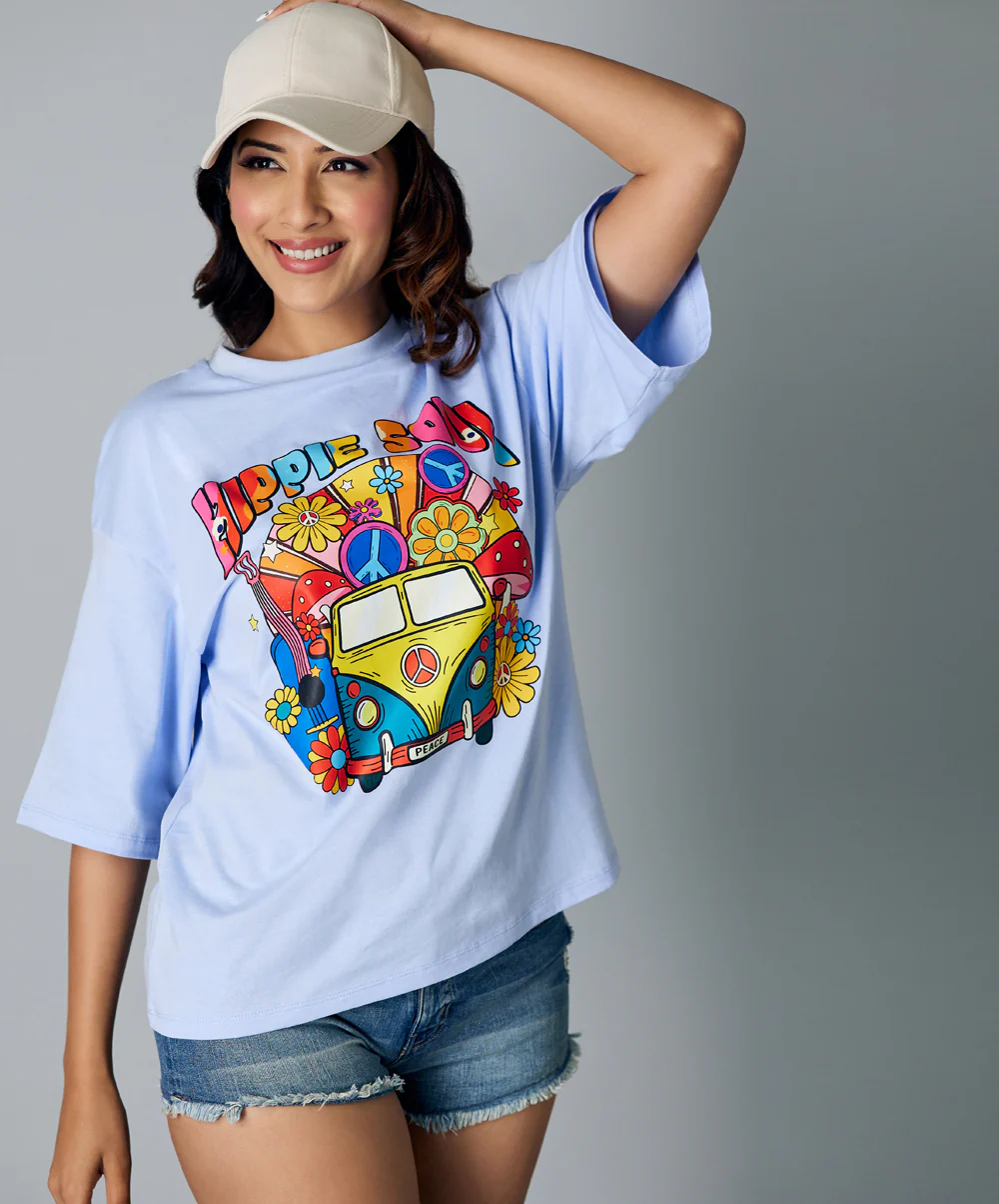 Oversize Light Blue Tshirt - Image 2